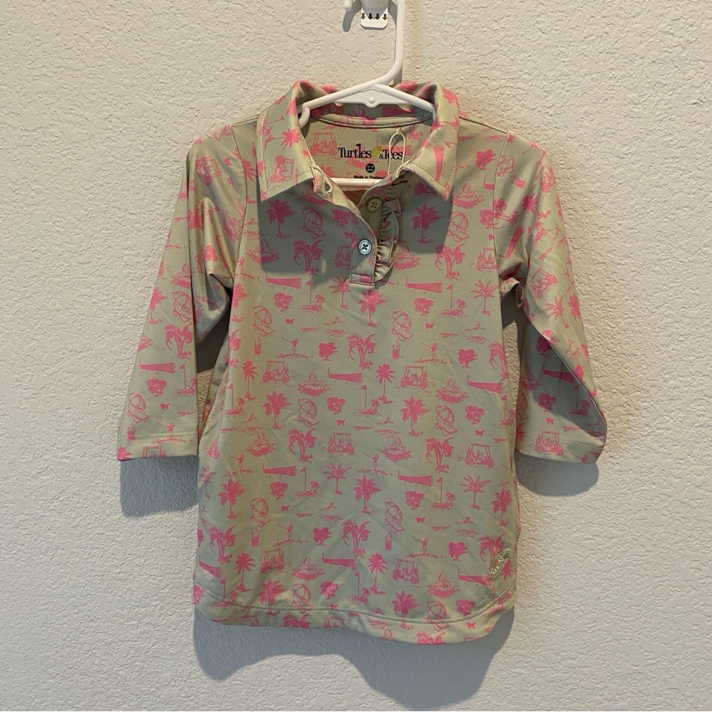 Turtle & Tees Devon Dress with Golf Print size 12-18 months